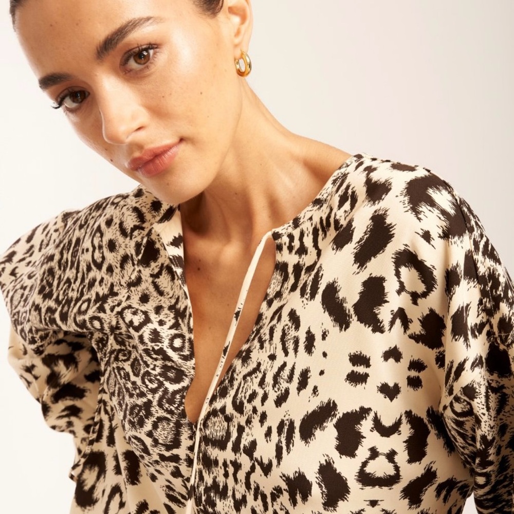 Equipment Leopard Print Women's Top size S - NEW with tags attached